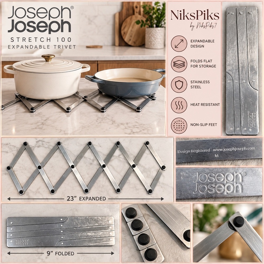 Joseph Joseph Stretch 100 Expandable Stainless Steel Trivet Folding Pot Stand